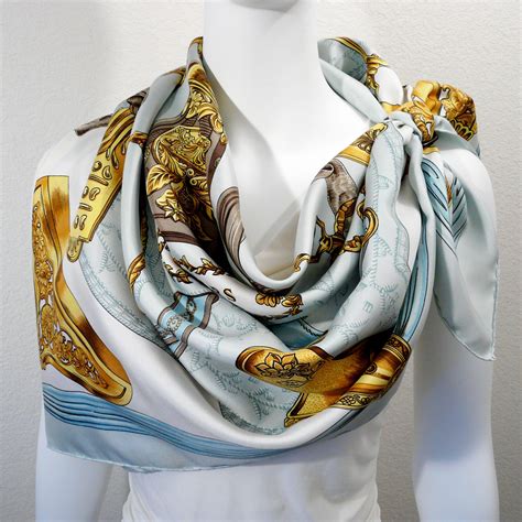 hermes scarf blue lion|hermes blue silk scarves.